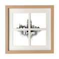 thumbnail image 1 of Prague Czech Landmark Ink City Frame Wall Tabletop Display 4 Openings Picture, 1 of 3