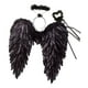 thumbnail image 2 of Diadema de alas de ángel Yinane para cosplay Negro 55cmx55cm, 2 of 8