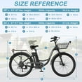 thumbnail image 6 of ABORON Electric Bike for Adults with 700W Peak Motor, City Commuter Women Cruiser Ebike, 7-Speed Adult Electric Bicycles with 48V Lithium Battery , 24''/26'' Tires, 6 of 11