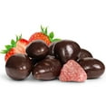 thumbnail image 5 of Dark Chocolate Covered Dried Strawberries by It's Delish, 12 Oz Bag  Gourmet Dark Chocolate Covered Strawberry Fruit Snacks Bulk Chocolate Candy  Vegan, Kosher, 5 of 7