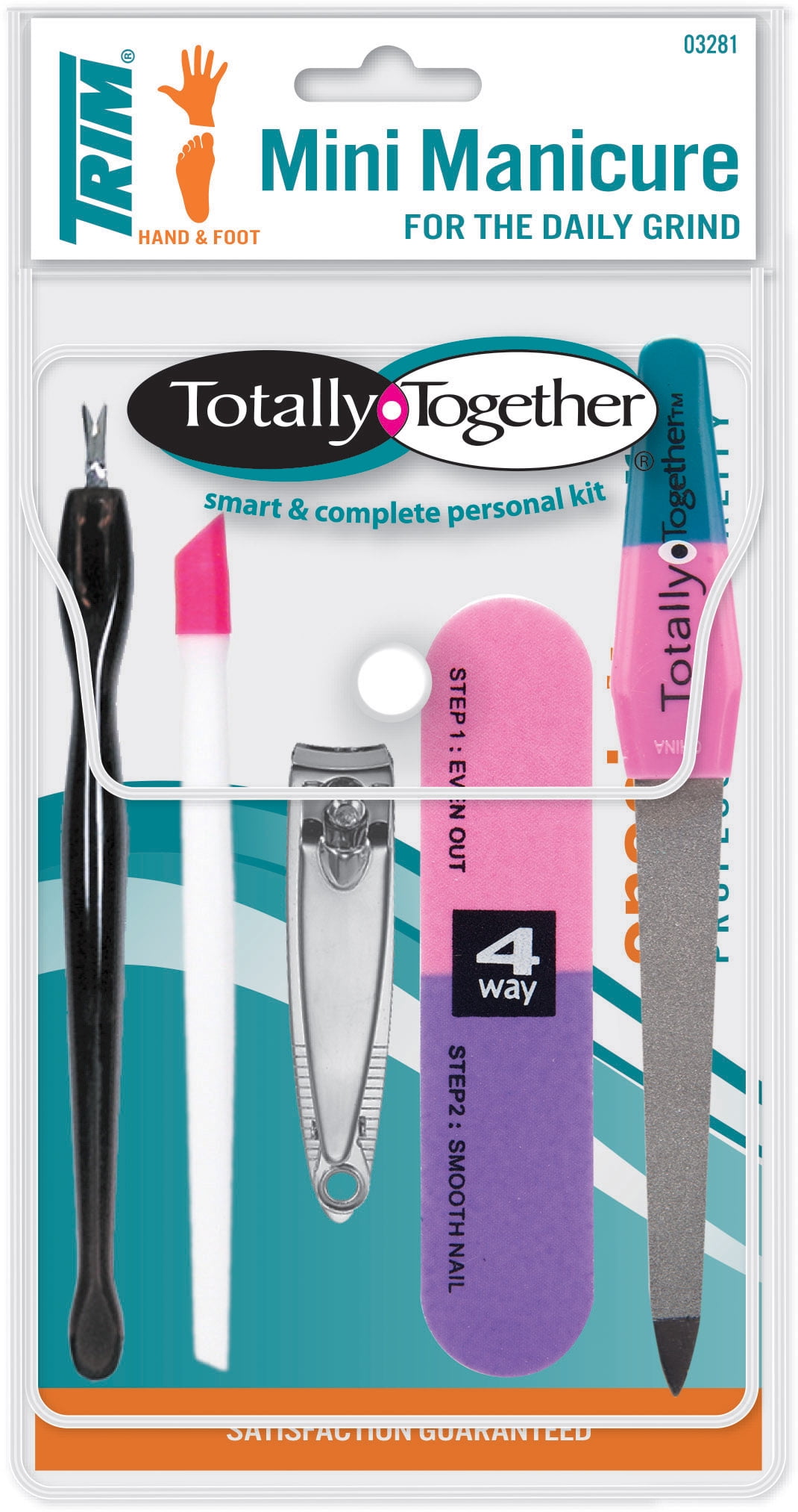 Trim Mini Manicure Kit Cuticle Trimmer, Cuticle Pusher, Nail Clipper