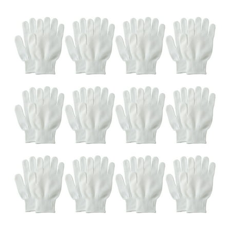 SIEYIO 12 Pair Nylon Work Gloves Reusable Dotted Working Safety Gloves with Grip Dots