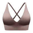 thumbnail image 4 of hotojiny Sports Bras for Women V Neck Adjustable Spaghetti Strap Wireless Bras No Underwire Seamless Bralettes Workout Yoga Bra, 4 of 4