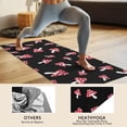 thumbnail image 4 of Red Mushroom Dot Black Pattern Hot Yoga Mat Towel Non Slip for Hot Yoga - Quick-Drying Yoga Mat Cover with 4 Corner Pockets with Travel Bag - Hot Yoga Towel Non Slip 74"x26", 4 of 6