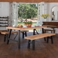 thumbnail image 5 of Ramsey Acacia Wood 3 Piece Dining Picnic Set, 5 of 5