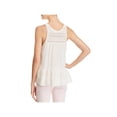 thumbnail image 2 of Joe's Womens Imedia Lace-Inset Knit Blouse, White, Small, 2 of 2