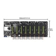thumbnail image 2 of Placa base con ranura para tarjetas, compatible con 8 GPU PCIE X16, placa base para máquina de minería, 2 of 5
