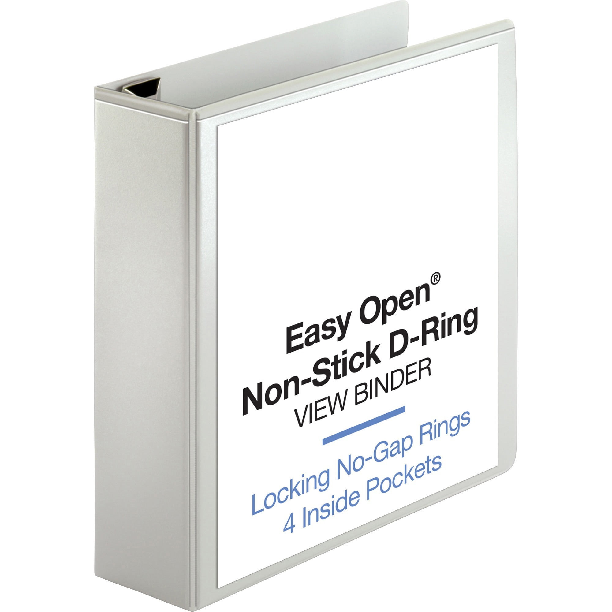 Business Source, BSN26961, Locking D-Ring View Binder, 1 Each, White