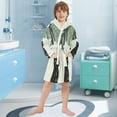 thumbnail image 5 of FORMRS Niños Bathrobe Unisex Hooded Robe Soft Plush Pajamas Sleepwear, Size 2-3T, Black Cat Umbrella, 5 of 7