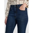 thumbnail image 5 of Scenario Women's High Rise Creased Flare Denim Jeans, Size 0-20, 5 of 6