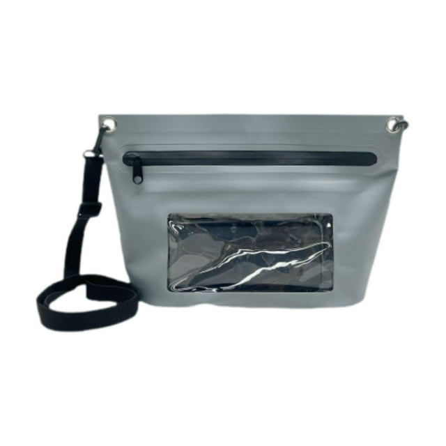 koolsoo Waterproof Phone Pouch Lightweight Adjustable Strap for Diving Canoeing Pool Gray