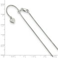 thumbnail image 3 of Auriga Fine Jewelry 925 Sterling Silver Adjustable .95 mm Snake Chain Necklace for Women 30", 3 of 4