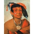 thumbnail image 3 of George Catlin 15x18 Black Modern Framed Museum Art Print Titled - Sha-Wa-No, the South, a Noted Warrior (1831), 3 of 5