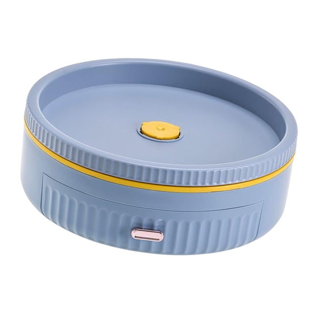 Organizador de tocadiscos giratorio perfecl bandeja de almacenamiento azul