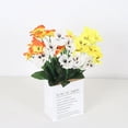 thumbnail image 4 of ZOELNIC 6 Bundles Artificial Fake Pansies Outdoors Flowers UV Resistant Silk Pansy Plastic Faux Plants for Home Outside Garden Window Box Farmhouse Planters Front Door Porch Patio Decor, Purple, 4 of 7