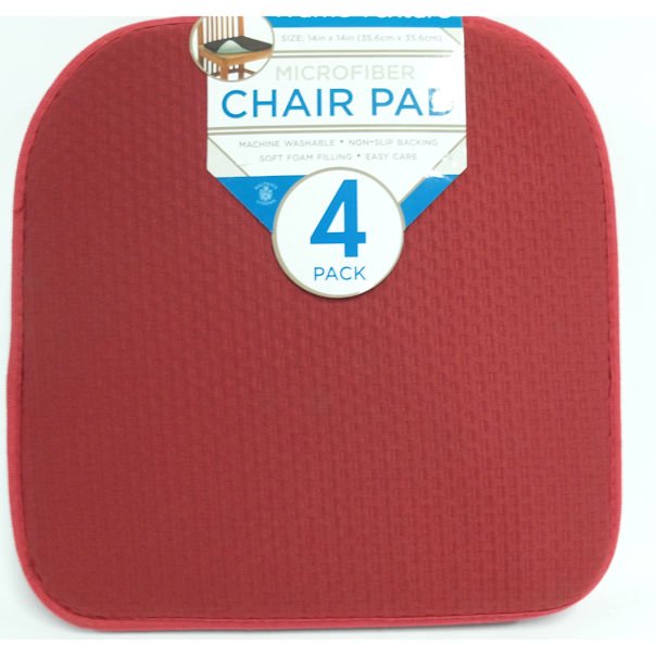 Waffle Texture NonSlip Chair Seat Pad 14" x 14" Cushion Pads 4 in Pack