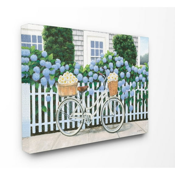 The Stupell Home Decor Collection Cape Cod Daisy Bike Canvas Wall Art
