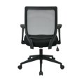 thumbnail image 2 of Work Smart Screen Back Task Chair with "T" Arms, Black, 2 of 3