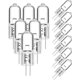 thumbnail image 1 of Jaenmsa - Paquete de 12 bombillas halógenas G4 de 10 W, 12 V, 2800 K, 2 lámparas de cápsula transparentes para campanas extractoras, cocinas, salas de estar y dormitorios, G4, 10 W, 12 V,, 1 of 8