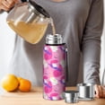 thumbnail image 4 of Modern 20oz Stainless Steel Thermal Bottle with Tea Filter and Cup Lid, Vacuum Insulated Coffee Mug with 316L Inner Liner, Leakproof Travel Thermos for Office, Commute & Outdoor, 4 of 7