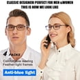 thumbnail image 4 of Gafas de lectura AQWANO Blue Light Blocking TR90 2.5, paquete de 4, 4 of 7