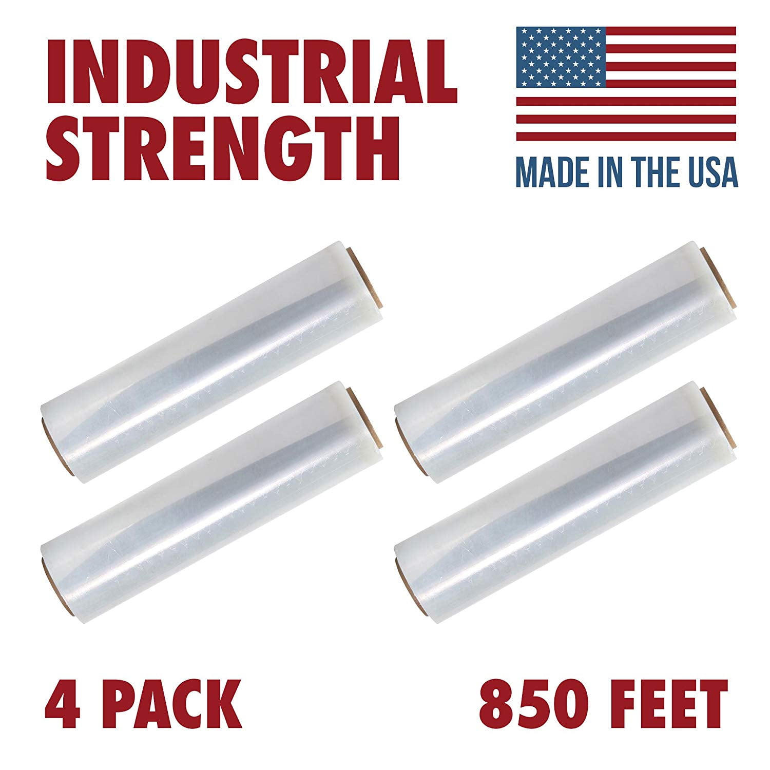 Tough Pallet Shrink Wrap, 80 Gauge 18 Inch X 850 feet Industrial