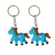 thumbnail image 1 of Llavero con diseño de caballo del zodiaco, tamaño compacto y mini, hecho a mano, para bolsos, mochilas, carteras, coches y accesorios., 1 of 8