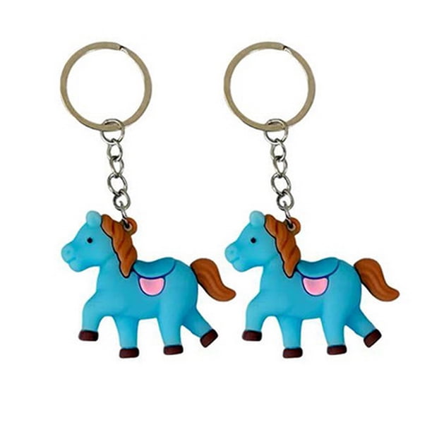 Llavero con diseño de caballo del zodiaco, tamaño compacto y mini, hecho a mano, para bolsos, mochilas, carteras, coches y accesorios.
