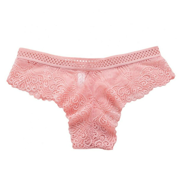Women's Lace Thongs,T Back Low Waist See Through Panties Seamless Lace ...