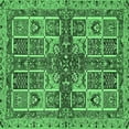 thumbnail image 1 of Ahgly Company Indoor Square Abstract Emerald Green Modern Area Rugs, 8' Square, 1 of 4