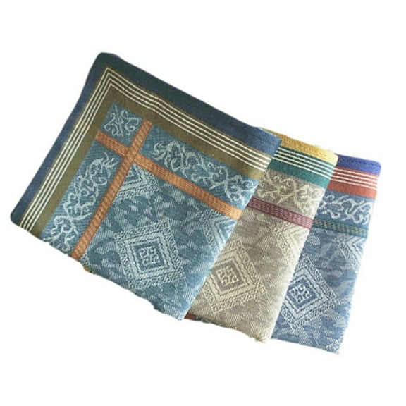 Soft Cotton Handkerchief Kerchief Stylish Pattern Sweat-absorbing Men's Gift Handkerchiefs