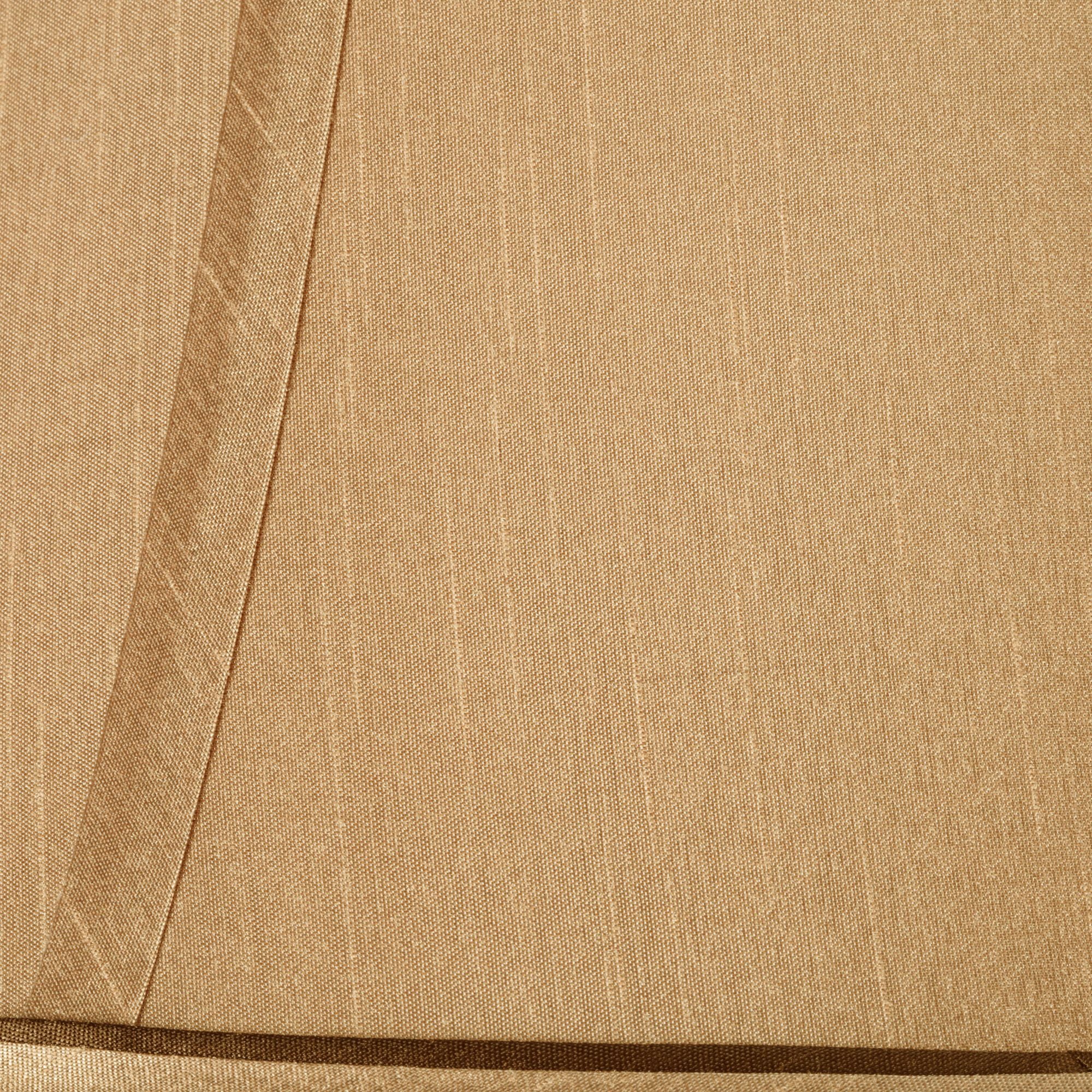 Springcrest Tan and Brown Medium Bell Lamp Shade 7" Top x 14" Bottom x 11" High (Spider) Replacement with Harp and Finial
