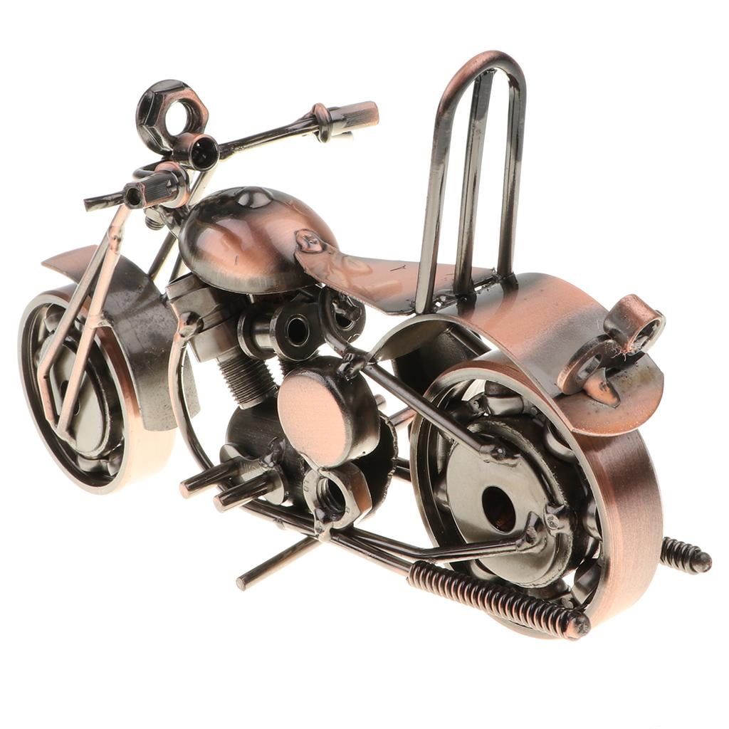 Metalcrafts MOTORCYCLE DADI BULLONI MOTO Showcase Model Bronzo Home Decor 