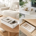thumbnail image 7 of Gallickan Stackable Storage Bin with Handle, White Plastic Organizer Container, for Kitchen Pantry Bathroom Cabinet Der Wardrobe Organization, Shallow Style, 7 of 7