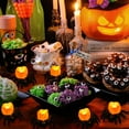 thumbnail image 3 of 12 Pcs Halloween Spider Tea Lights, Novelty LED Flameless Spider Candle Holder Battery Operated Orange Tea Lamps for Halloween Party Table Home Spooky Decor, 3 of 13