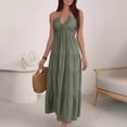 thumbnail image 2 of Plus Size Linen Maxi Dress With Smocked Back Detail Flowy And Elegant Summer Beach Ready Casual Outfit, 2 of 9
