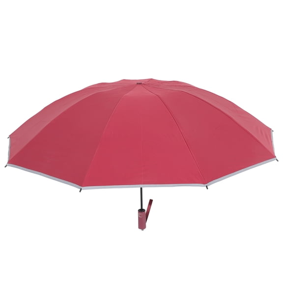 PTOOTP Automatic Inverted Umbrella Red UV Windproof Dual Use Travel Rain Sun Umbrella