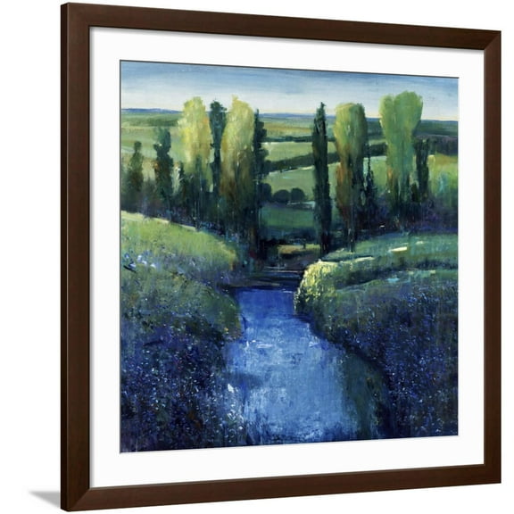 Art.com Valley Lake Giclee Print by Tim O'toole, Brown Frame Wall Art, 38" x 38"