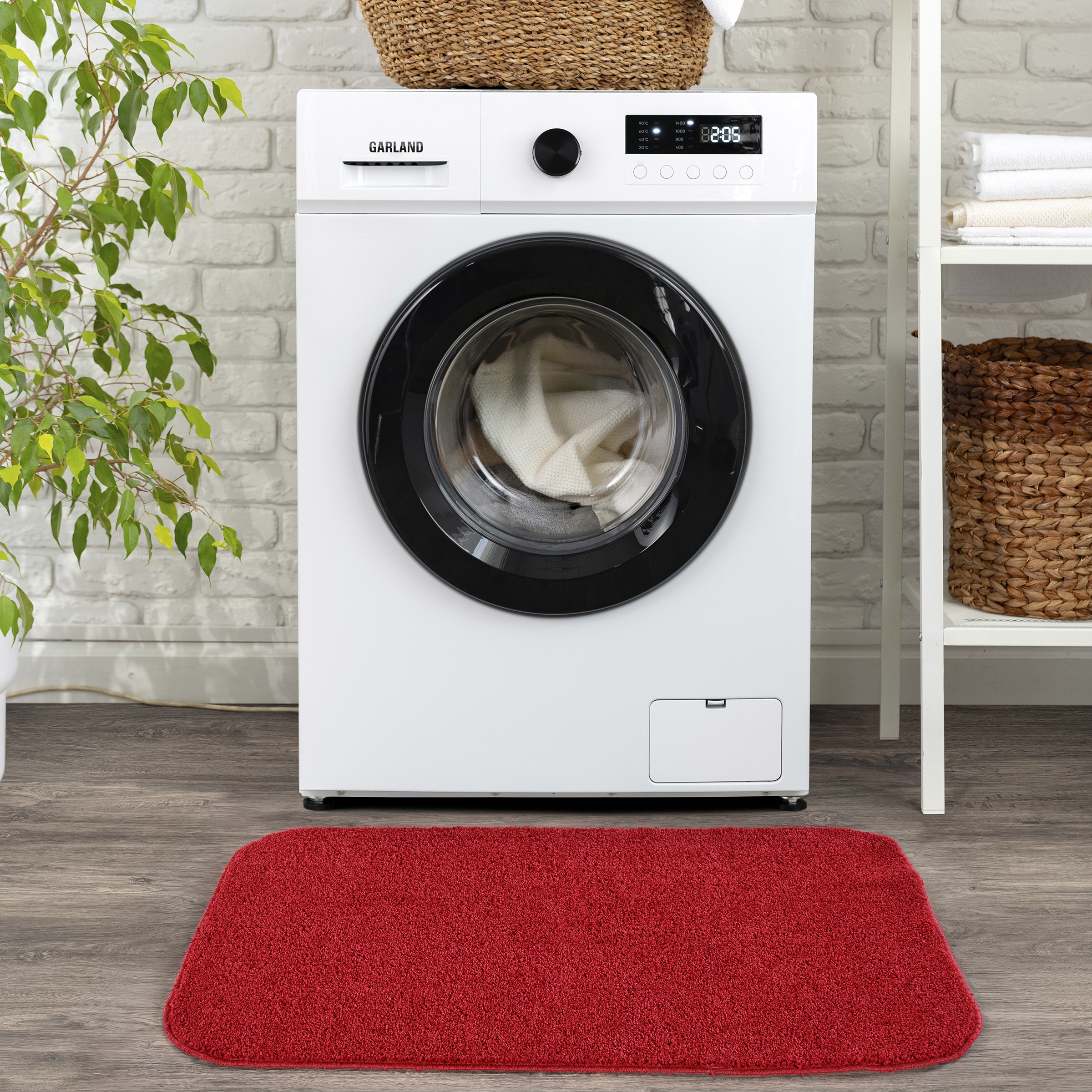 Garland Rug Sedona Washable Polypropylene Classic Red Bath Rug, 24" x 40"