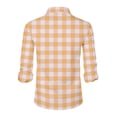 thumbnail image 5 of New Men's Long-Sleeved Plaid Shirt Spring Lapel Button Fashion Casual Comfortable Personality Breathable Handsome Male Loose Elastic Outwear Complexion M, 5 of 5