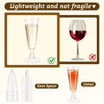 thumbnail image 4 of Plastic Champagne Flutes, Qissep 50 Pack 5 oz Clear Disposable Champagne Glasses for Wedding Celebration Birthday Party Wine Tasting New Years Eve Party Supplies, 4 of 7