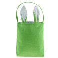 thumbnail image 2 of Bolsa de conejito de Pascua Bolsa de compras reutilizable ecológica de arpillera de yute de arpillera natural Verde Macarena Bolsas de orejas de conejo, 2 of 8