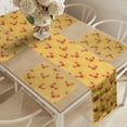 thumbnail image 2 of Ambesonne Beach Table Runner & Placemats, Funny Crabs Pattern, Placemat 4 pcs + Runner 16"x90", Ruby Apricot and White, 2 of 2