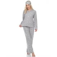 thumbnail image 1 of White Mark Women's Three-Piece Button-Down Pajama Set, 1 of 5