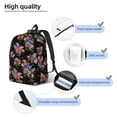 thumbnail image 3 of Honeii Bouquet Print Canvas Backpack for School & Outdoor,Laptop Excursion Backpack,Notebook School Bookbag For Men Women,for Work, Travel, and Everyday Use-Medium, 3 of 5