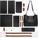 thumbnail image 1 of Kits de bricolaje para hacer bolsos de hombro, bolso de mano de cuero sintético para mujer, kit de trabajo de bolso de cuero sintético de gran capacidad con kit de costura., 1 of 9