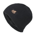 thumbnail image 2 of Dyfzdhu Men Women Winter Down Headgear Solid Color Pile Cap Casual Earmuffs Hat Black, 2 of 6