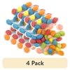 (4 pack) Christmas Candy Cane Tubes, with Warhead Jelly Beans, 1.5 oz