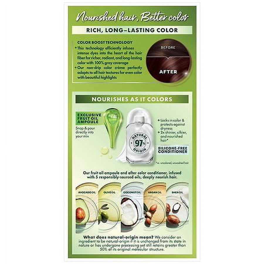 Garnier Nutrisse Nourishing Permanent Hair Color, 415 Soft Mahogany Dark Brown (Raspberry Truffle) 1.0 set Pack of 2