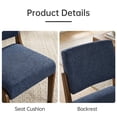 thumbnail image 5 of Dining Chair Set of 2, Upholstered Wooden Dining Chairs with Solid Wood Legs, Farmhouse Dining Room Chair, Kitchen Chair for Dining Room,Blue, 5 of 8